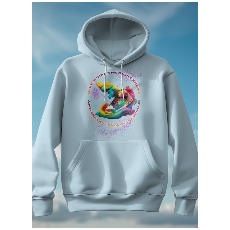 Give A Girl The Right Shoes And She Can Conquer The World Hoodie